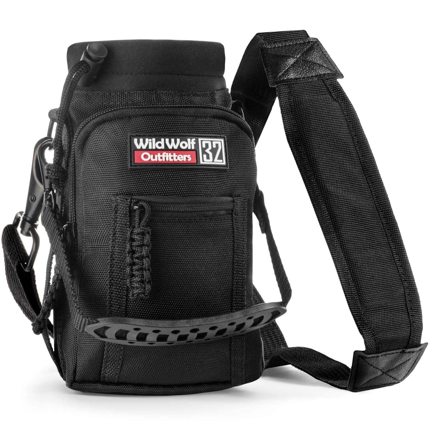 Wild Wolf Outfitters front view of carrier showing secure fit and easy access