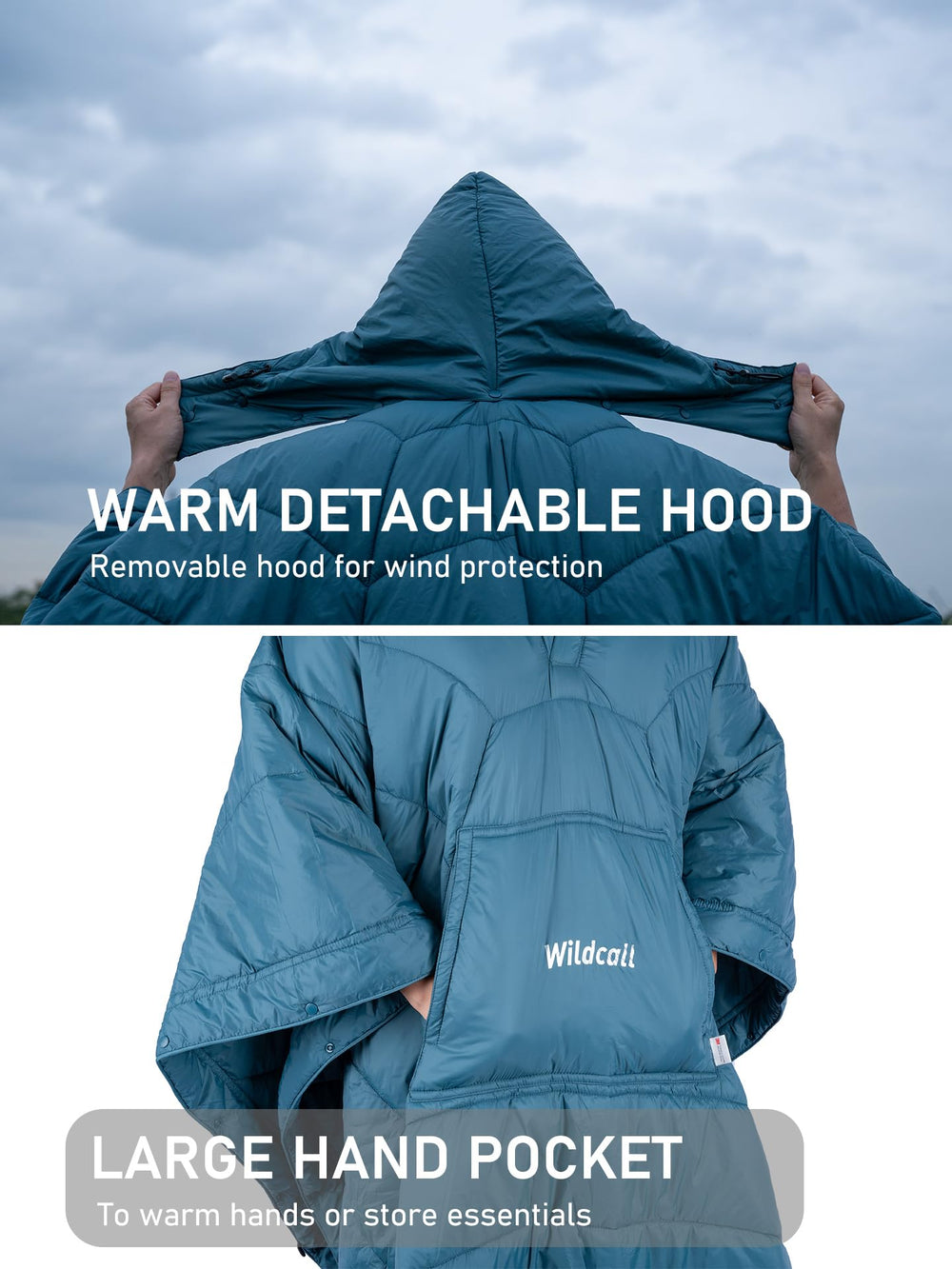 WildCall built-in pillow used for travel comfort and neck support