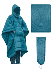 WildCall front view hooded blanket shows full coverage and roomy fit