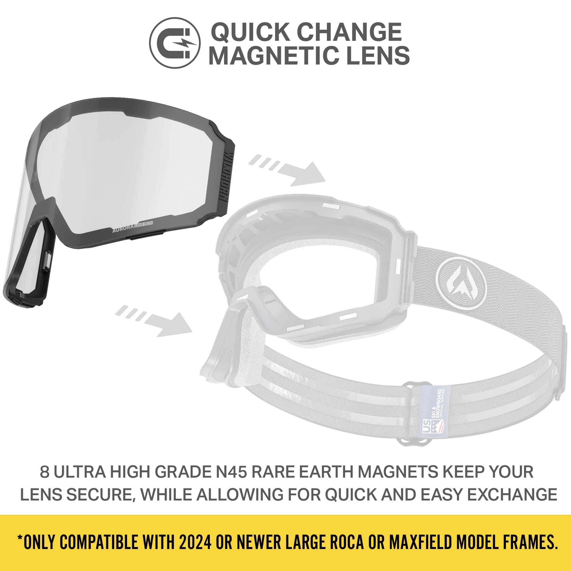 Wildhorn Roca magnetic attachment detail illustrating fast lens swaps benefit