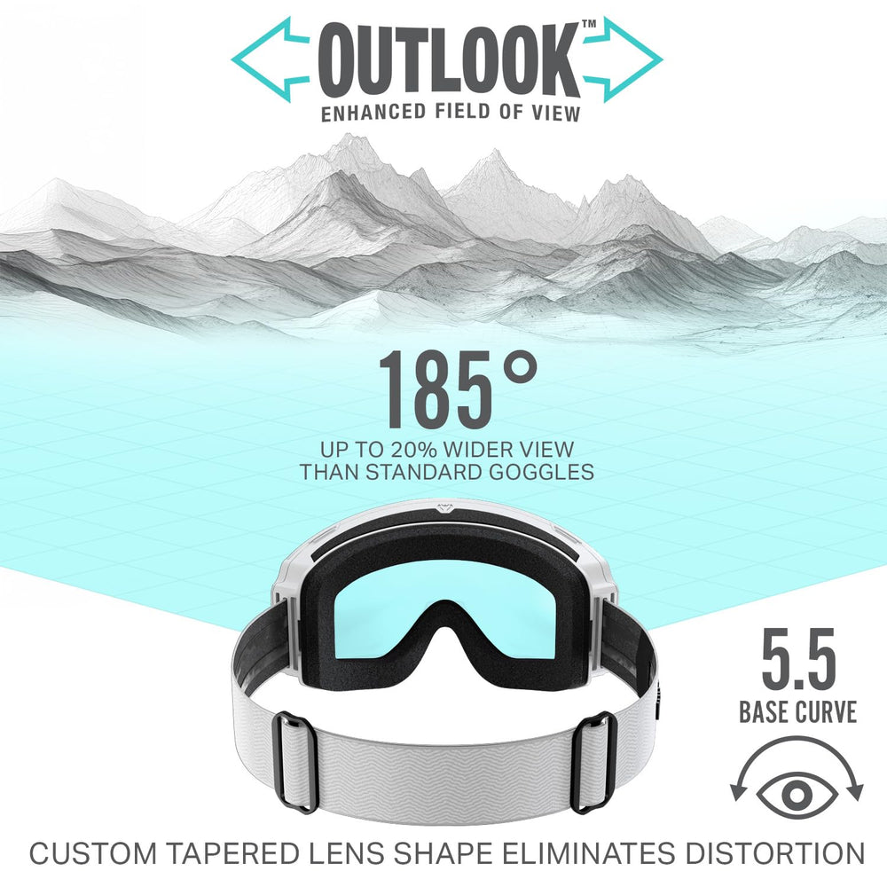 Wildhorn Roca Pro worn on slope demonstrating wide peripheral visibility