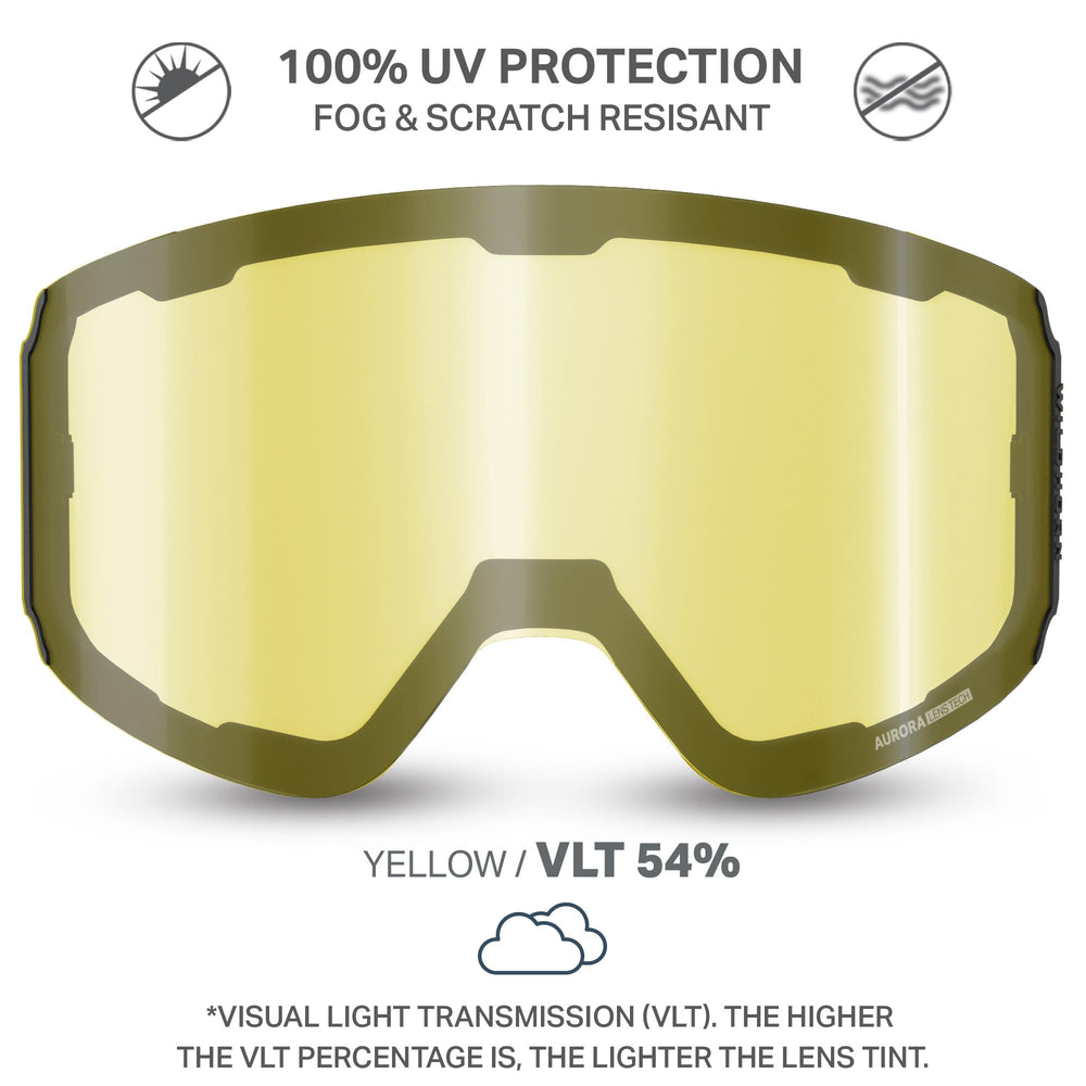 Wildhorn Roca Pro lens on skier demonstrating clearer terrain vision