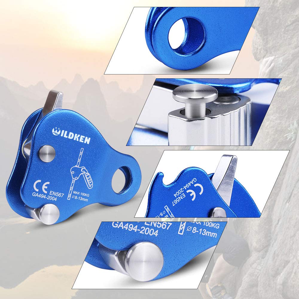 WILDKEN ascender rigged with locking carabiner for secure harness attachment