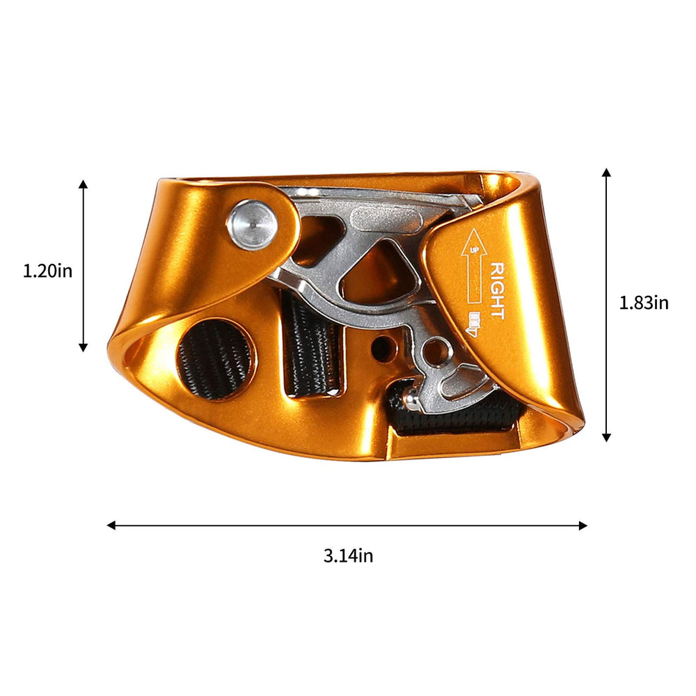 WILDKEN foot ascender side profile highlighting lightweight alloy body and compact design for easy carry