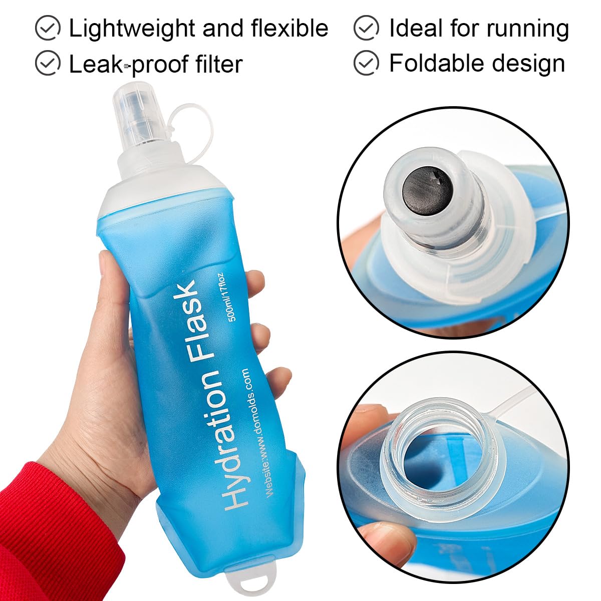 WILDREEDS detailed shot of high-flow bite valve for fast hands-free hydration