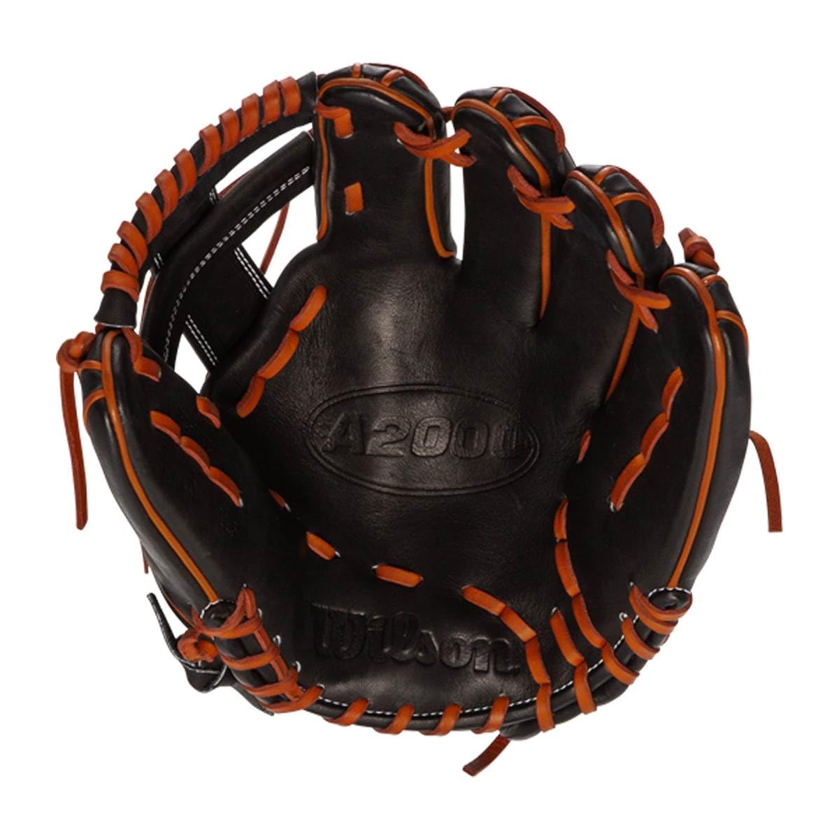 Wilson glove in use by infielder illustrating quick fielding and transfer speed