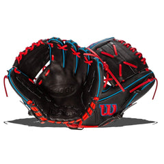 WILSON A2000 front view showing black red blue design and performance