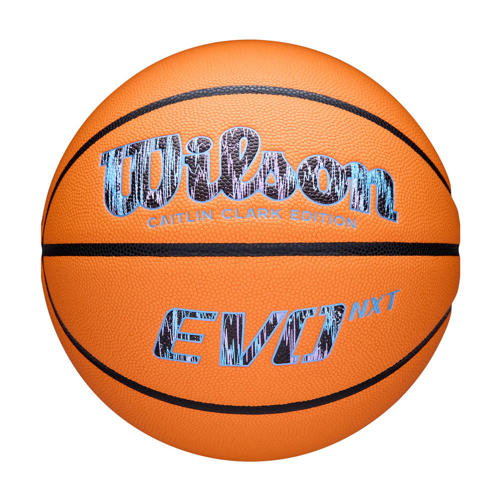 WILSON Caitlin Clark Embrace front view showing orange black design and signature branding, high visibility