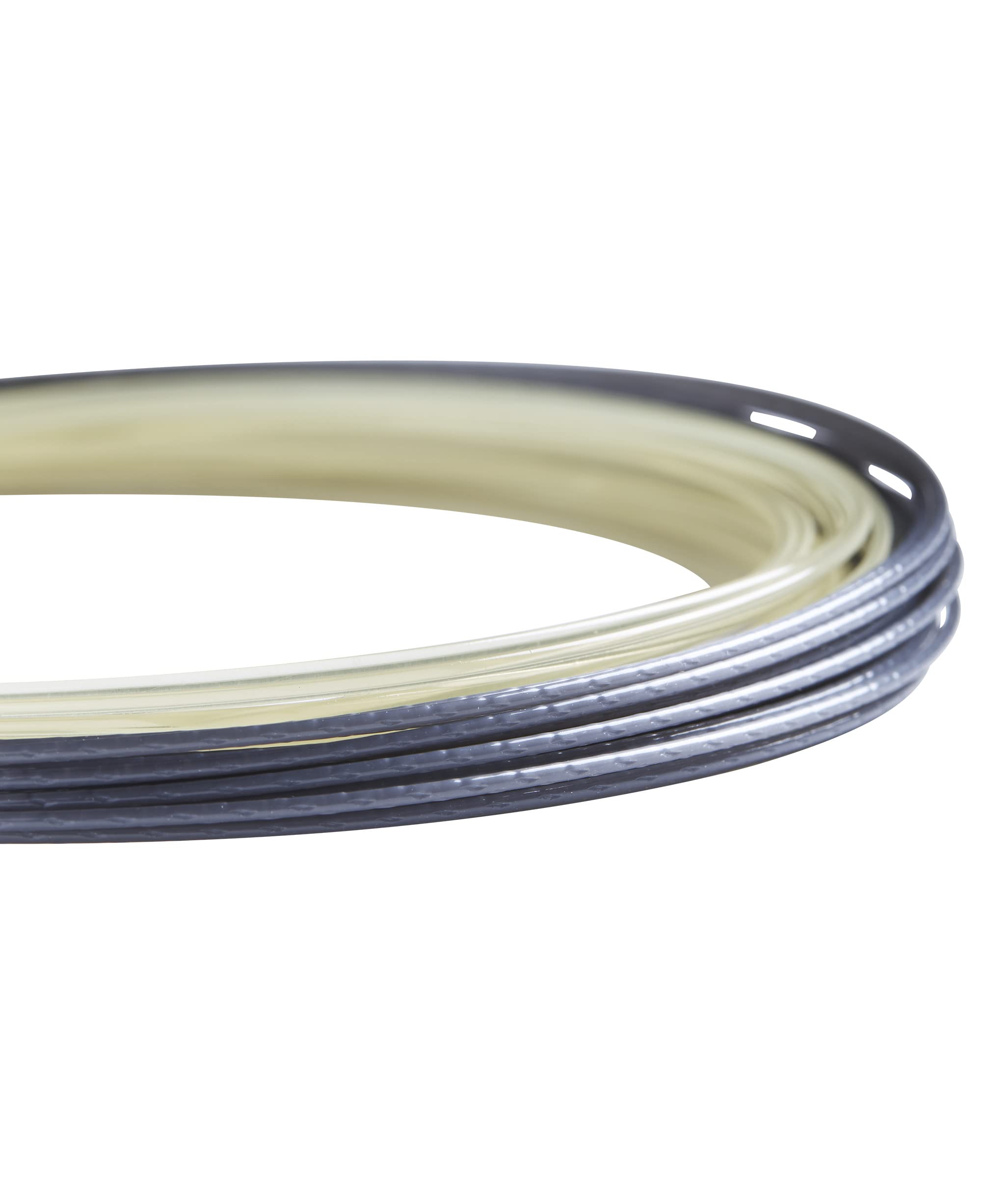 Wilson Champion's Choice close-up of Natural Gut and ALU Power Rough texture, illustrates playability benefit