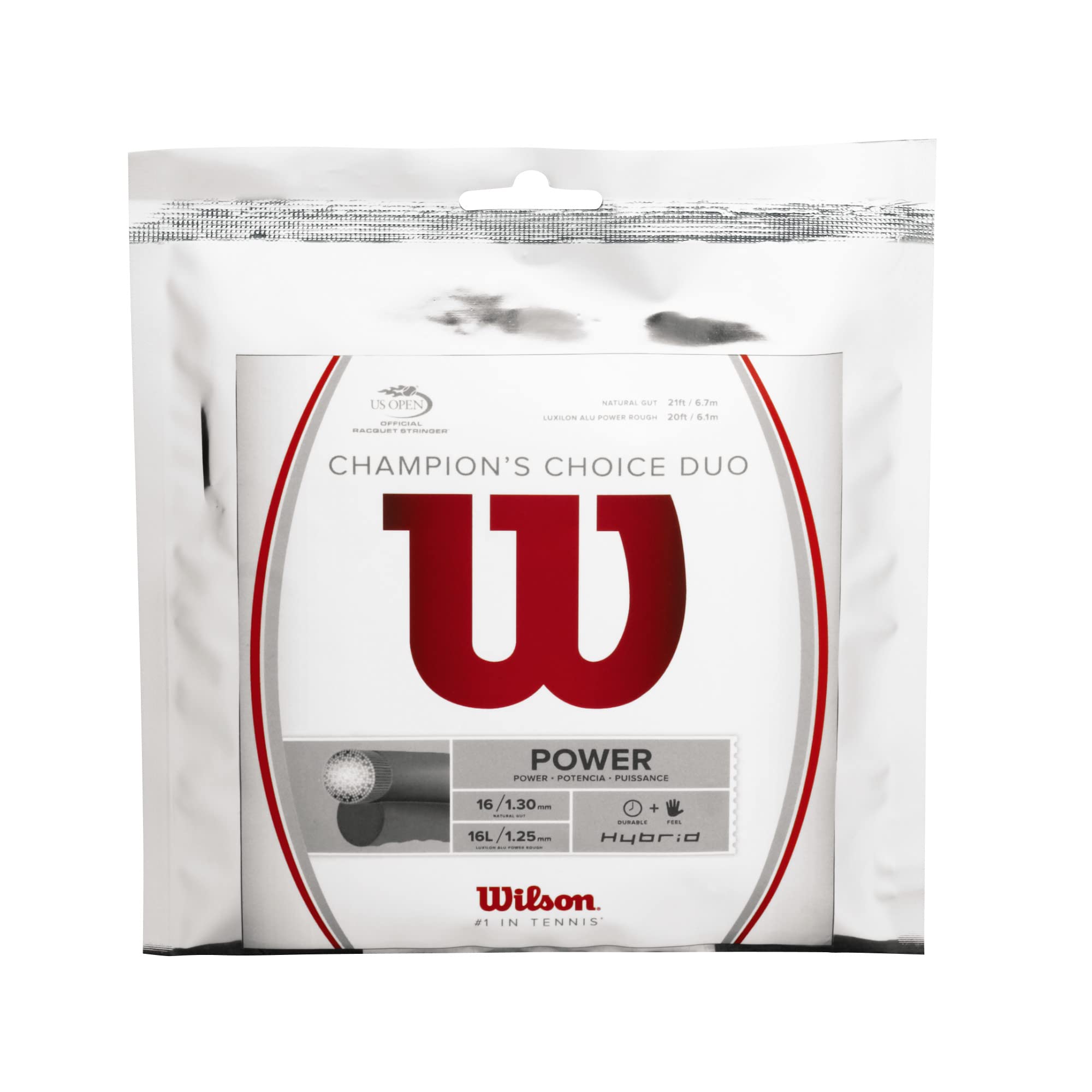 Wilson Champion's Choice front packaging showing grey white set, highlights professional pairing benefit