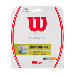 WILSON Duo Control front packaging showing yellow hybrid set and benefits
