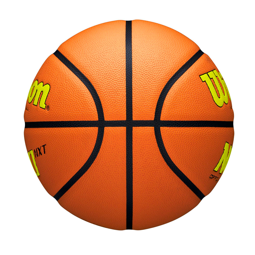 WILSON Evo NXT in-play shot captured during a three-point release for consistent long-range performance