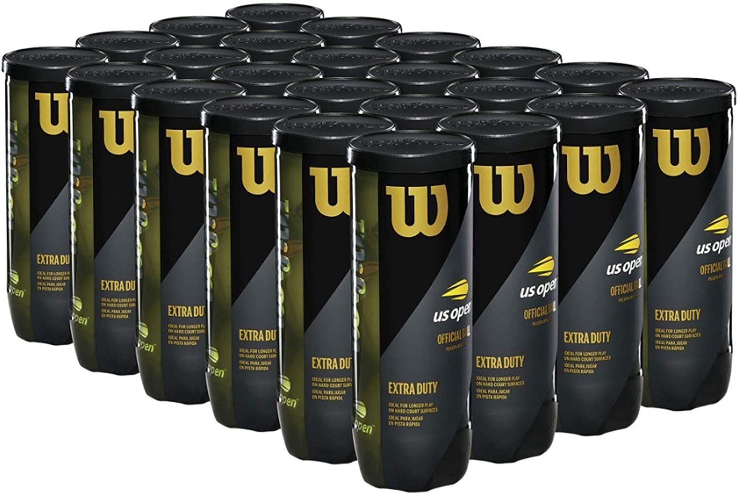 Wilson front can stacked showing bulk package and easy storage benefit