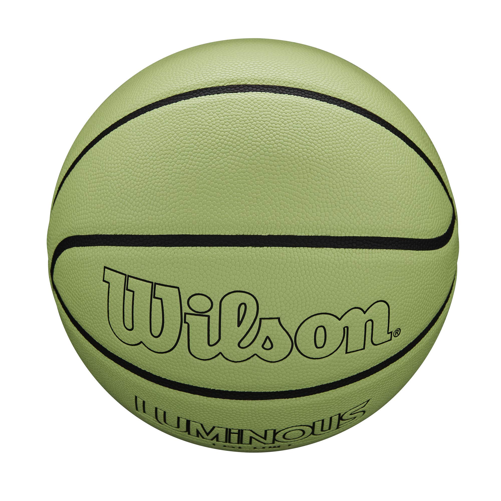 Wilson basketball in mid-dribble on court showing durable construction and play-ready performance