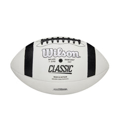 WILSON NCAA Classic Football close-up of composite leather texture for improved grip and consistent control