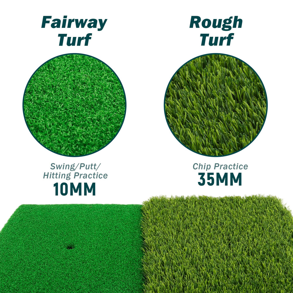 Wind Shear close-up of dual-turf zones highlighting realistic fairway and rough feel for practice