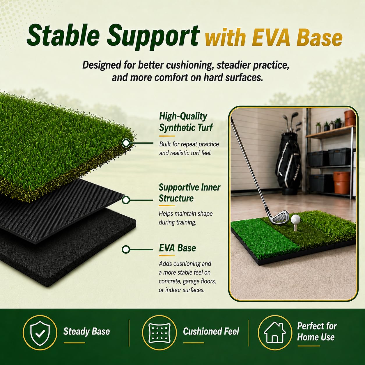 Wind Shear tee close-up showing rubber and plastic tees that protect turf and clubs
