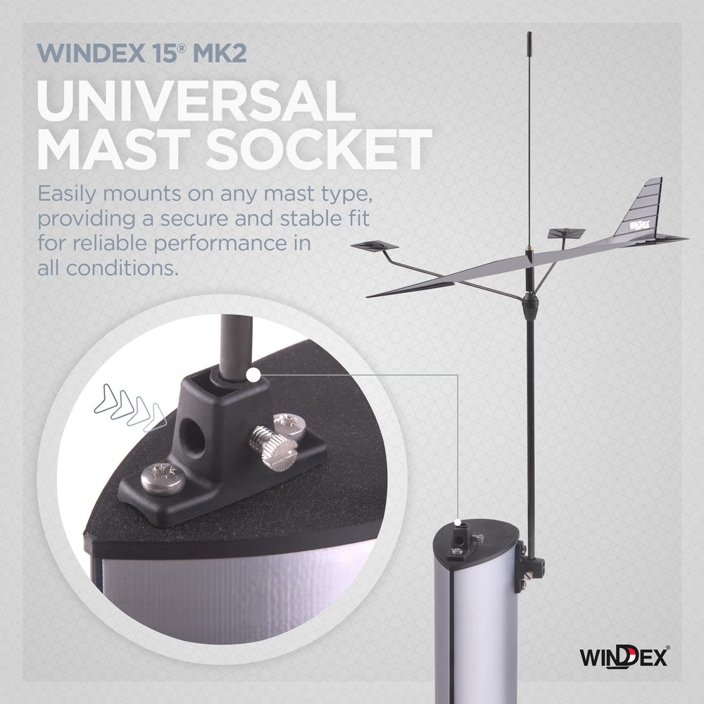 Windex mounted on sailboat masthead providing accurate wind cues underway