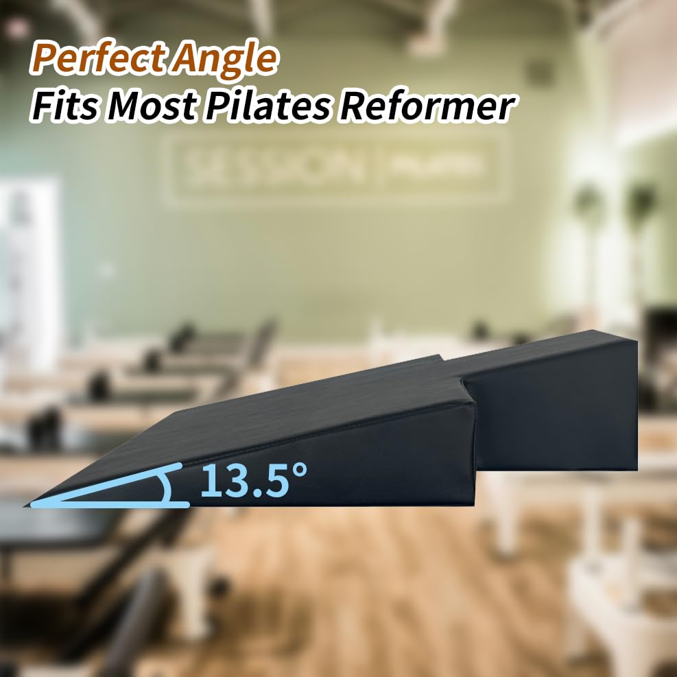 WINDFOOT wedge placed on reformer in use demonstrating stable support