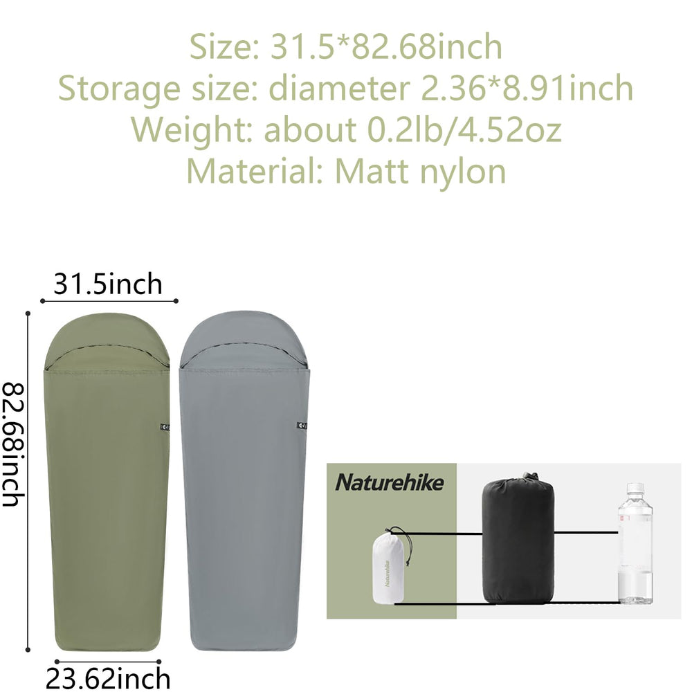 windhike liner next to hiking gear illustrating lightweight travel convenience