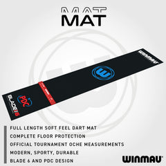 Winmau close-up of printed oche markings offering precise toe placement guidance