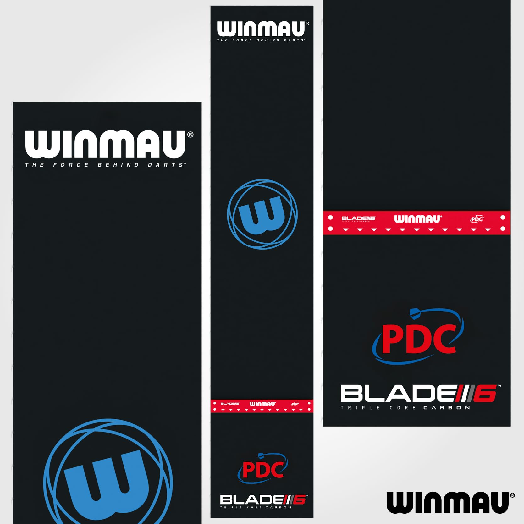 Winmau mat next to ruler showing dimensions for accurate space planning