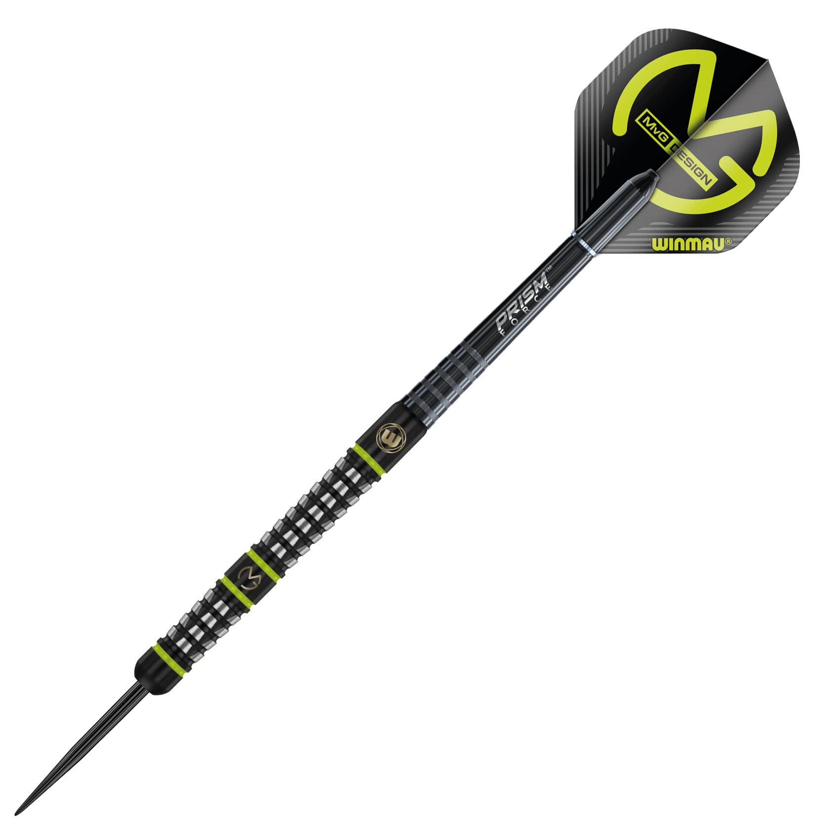 Winmau MvG Acclaim full set layout with flights shafts and spare parts ready to play