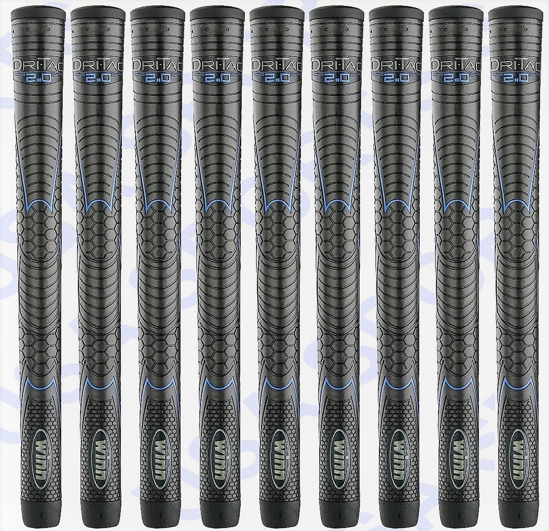 Winn Dri-Tac 2.0 front view showing grip shape and logo for enhanced control