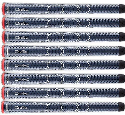 Winn Dri-Tac front view showing navy blue grips and non-slip surface for secure hold