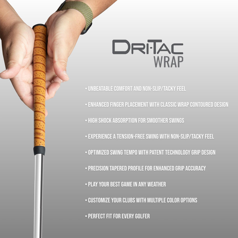 Winn DriTac size comparison on scale showing midsize feel and balance