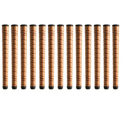 Winn DriTac wrap oversize front view showing contoured grip and copper color for improved comfort