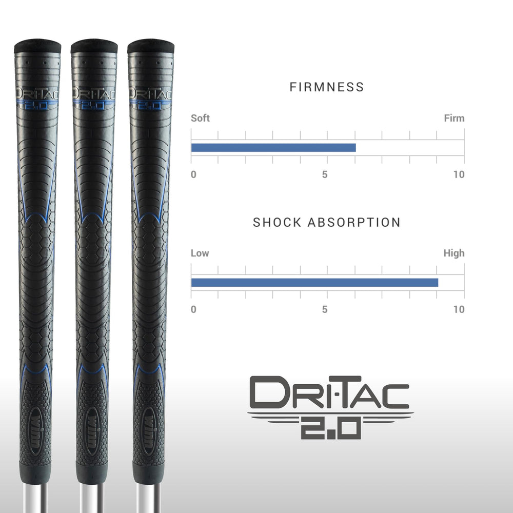 Winn Grips installed on irons at a driving range for consistent club feel