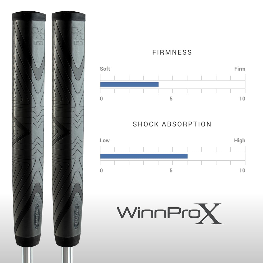 Winn Pro X in a putting green lifestyle shot showing confident, steady putting