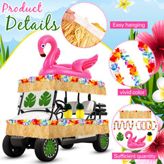 WinnerWhy grass fringe installed on a golf cart creating a festive skirt