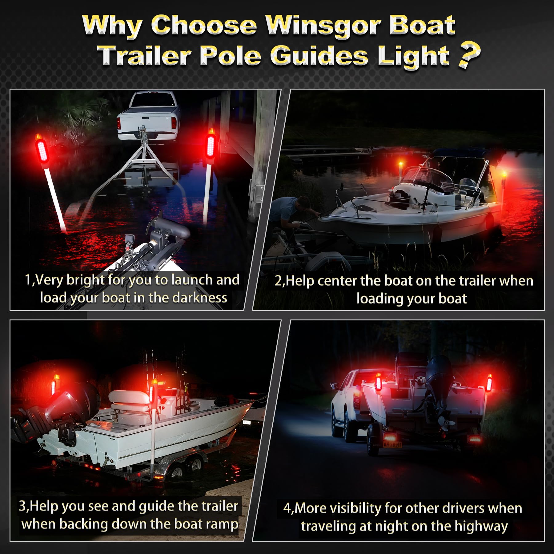 Winsgor close-up of 24-LED array delivering intense illumination
