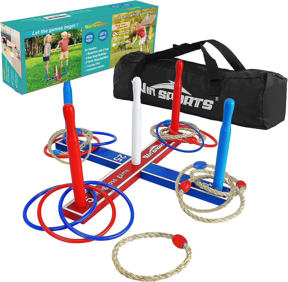 WIn SPORTS front packaging shows complete set and portable bag benefit