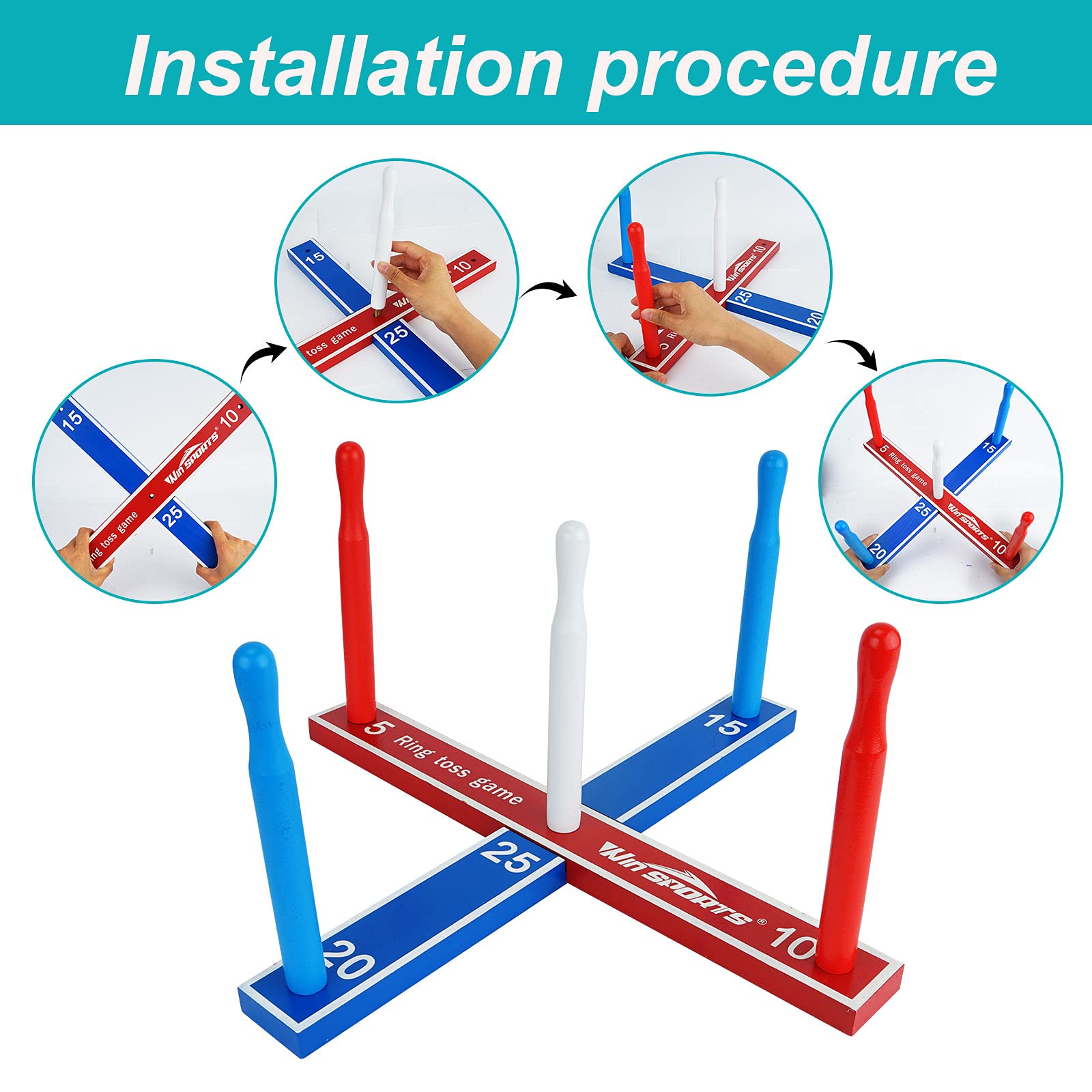 WIn SPORTS size comparison with hand showing compact, travel-friendly scale