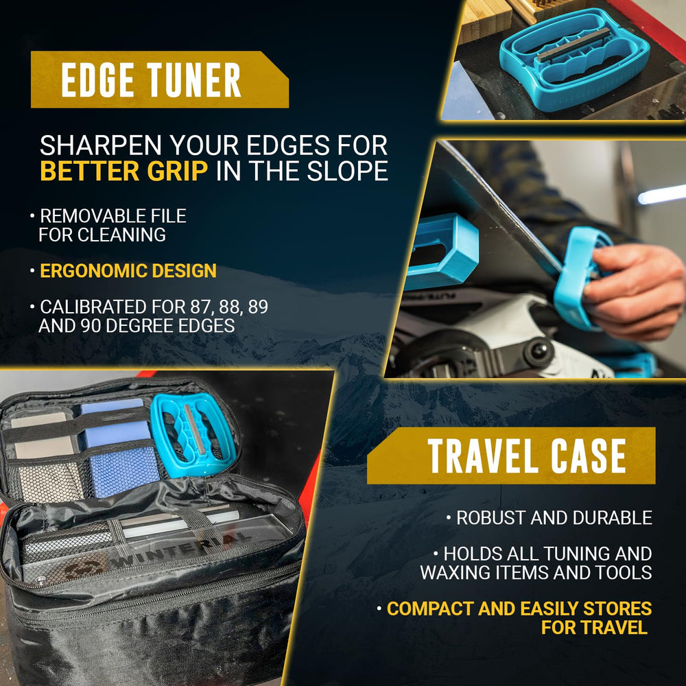 Winterial hardened file and abrasive pad detail for durable edge and base preparation