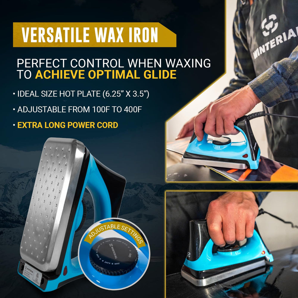 Winterial waxing a snowboard in use illustrating practical on-mountain maintenance benefits
