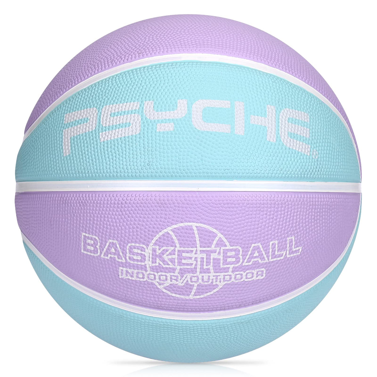 Wisdom Leaves front-facing mini basketball showing colors and size benefits