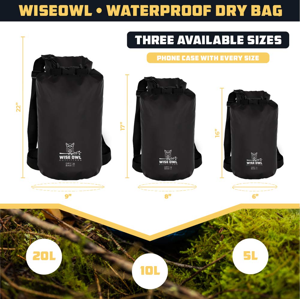 Wise Owl Outfitters clear panel revealing packed contents for quick identification
