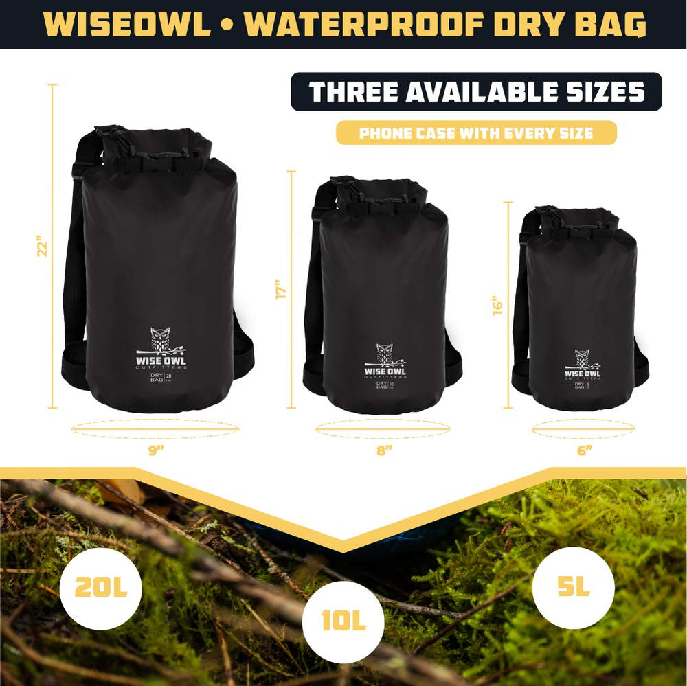 Wise Owl Outfitters clear panel revealing packed contents for quick identification