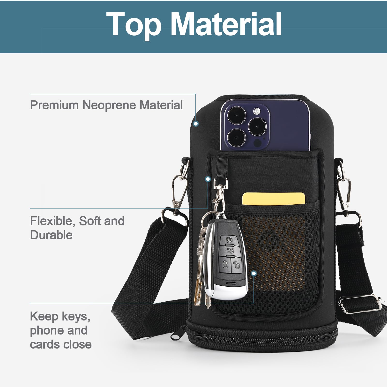 WixByti close-up of zip-around base for easy bottle removal and convenience