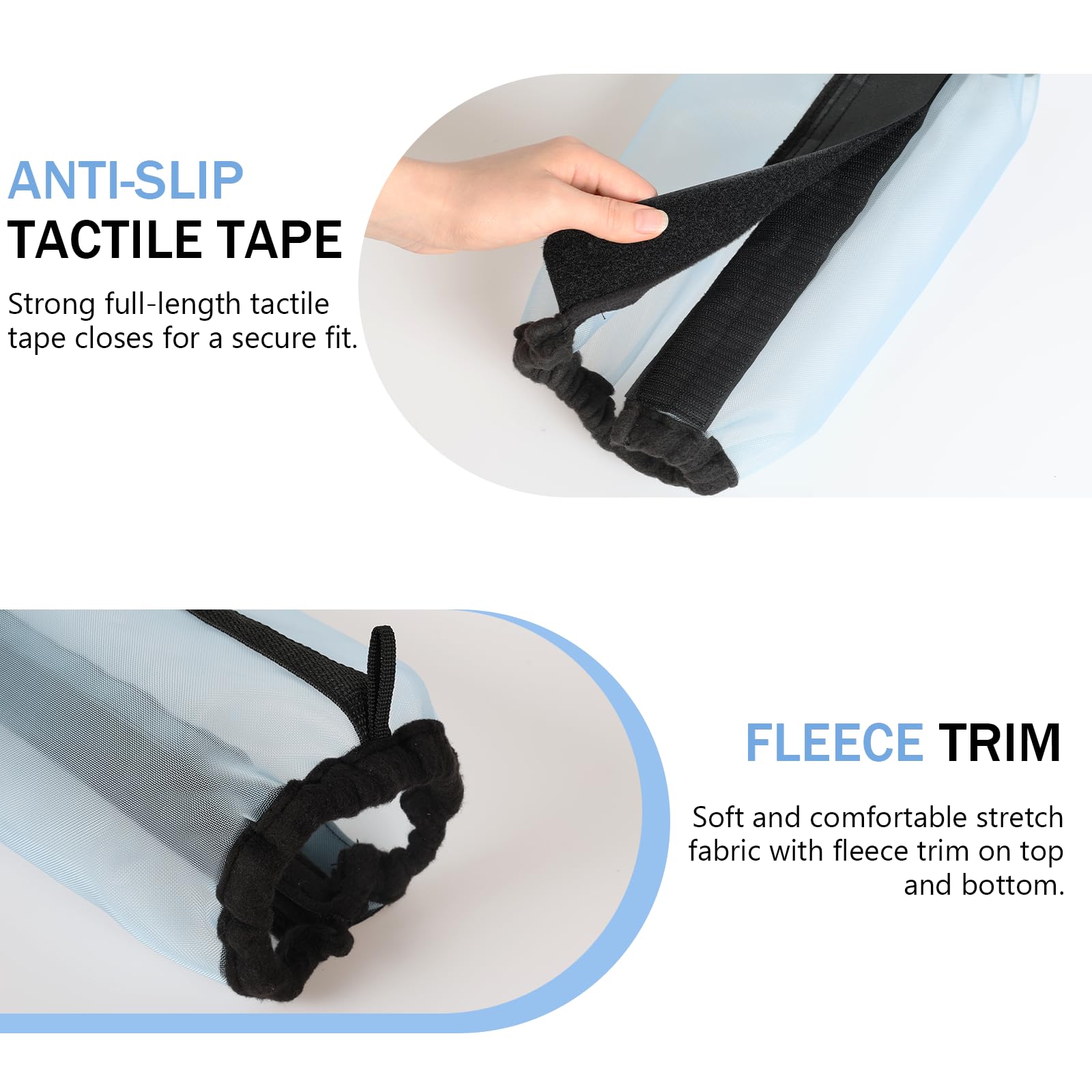 Wizbrio soft fleece trim close-up for gentle skin protection