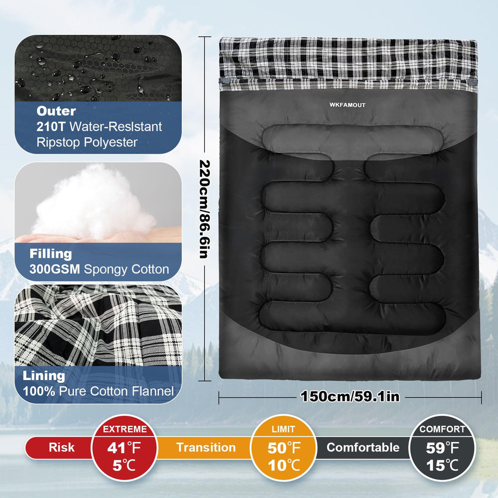 WKFAMOUT cotton flannel lining close-up highlighting soft interior comfort