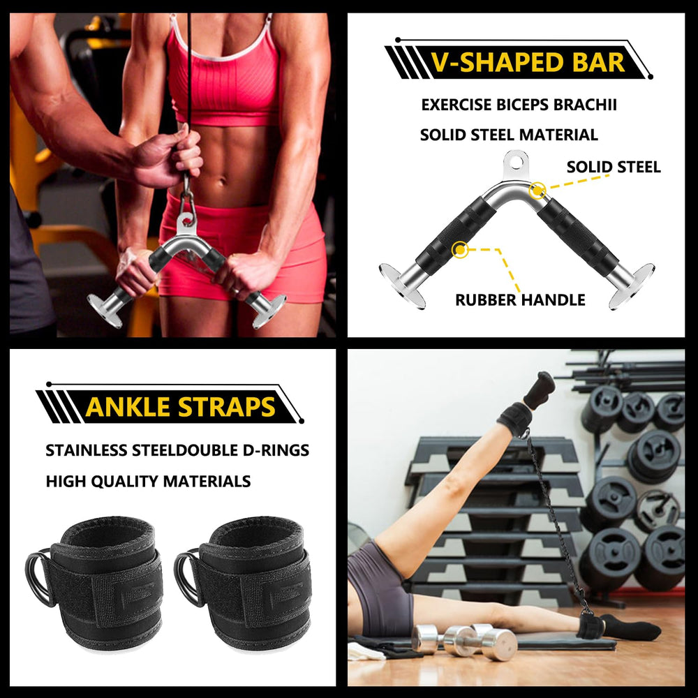 WNOEY ankle straps and snap hooks laid out for quick secure attachments
