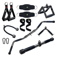 WNOEY complete 19-piece attachment set showing all handles and bars for versatility