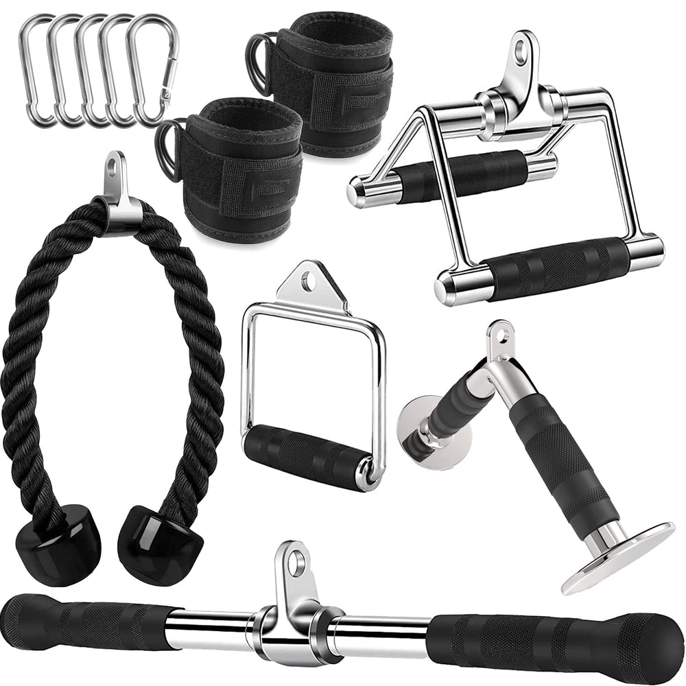 WNOEY front overview of attachment set showing all pieces and versatility