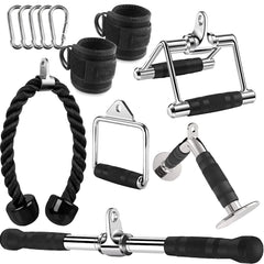 WNOEY front overview of attachment set showing all pieces and versatility