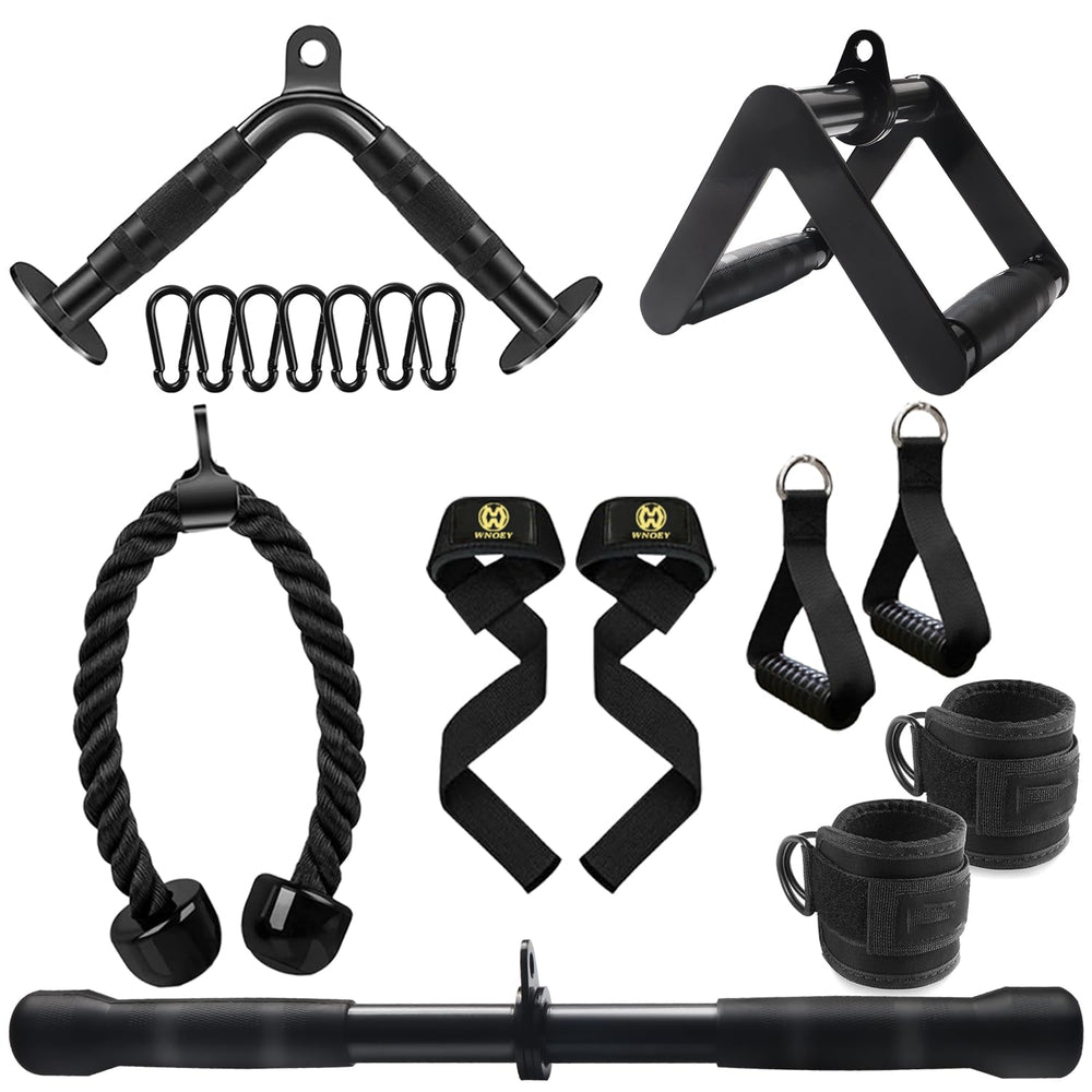 WNOEY kit front view showing all included bars and straps for versatile workouts